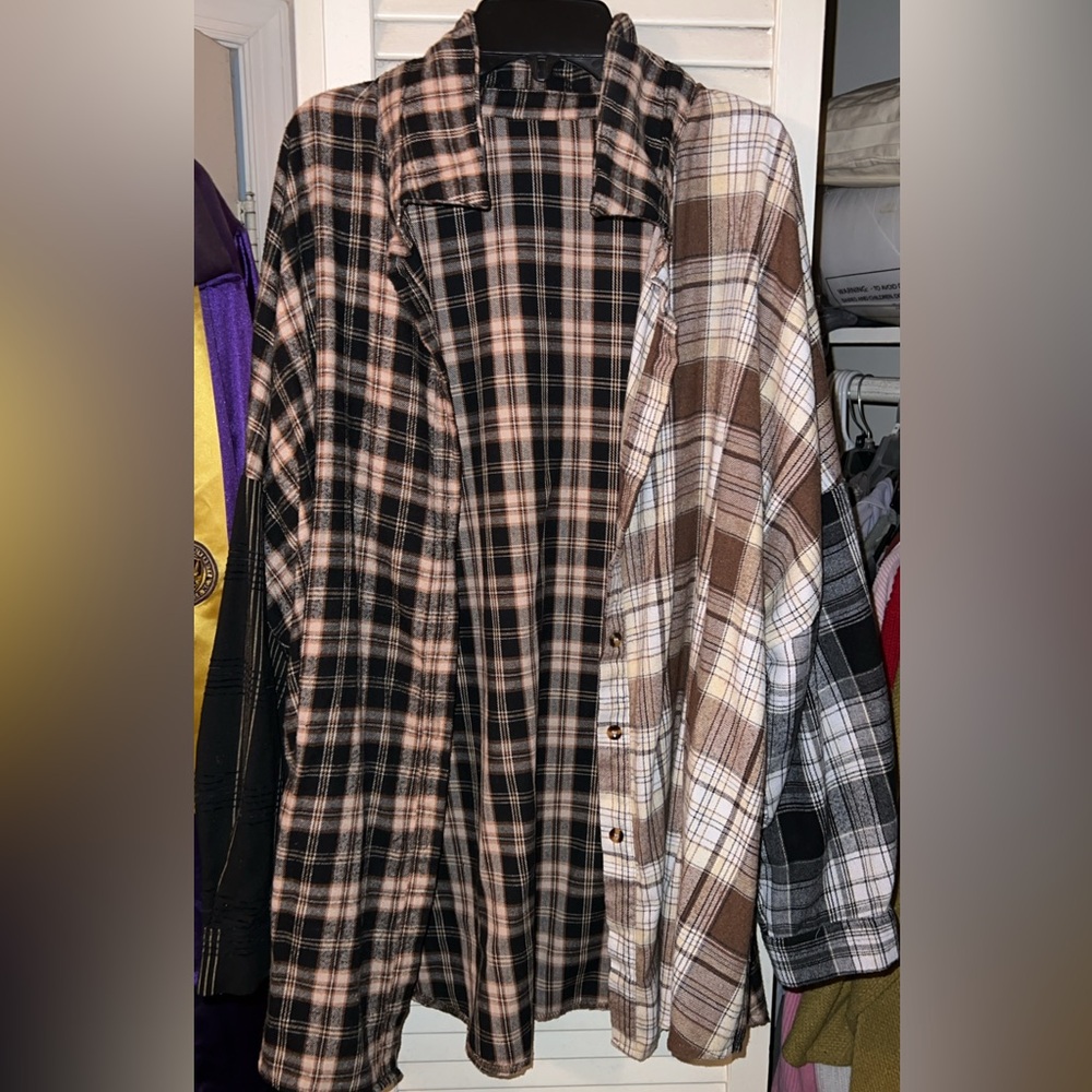 Plaid Women’s Shirt - Black and Brown